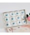 Green Rose Decorated Porcelain Coffee Cup Set - 12 Pieces