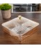 Square acrylic serving tray with lid and gold handle - 4 compartments