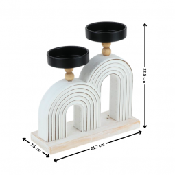 Modern black and white candlestick - 2UU10-054
