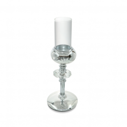 Elegant and modern crystal candlestick - silver - 2UU10-102-3