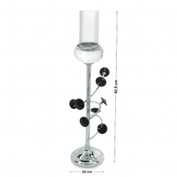 Silver candlestick, distinctive and elegant shape - 2UU10-118