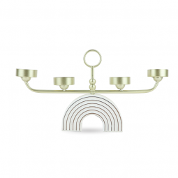 Modern white and gold candlestick - 2UU9-096