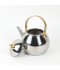 Stainless steel kettle with gold handle – 3 liter capacity Stainless steel kettle with gold handle – 3 liter capacity