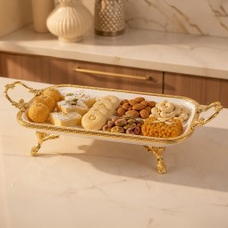 صحن الضيافة الفاخر -36*19*8سم-2M1M100434 صحن الضيافة الفاخر -36*19*8سم-2M1M100434