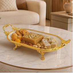 صحن الضيافة الفاخر -36*19*8سم-2M1M100436 صحن الضيافة الفاخر -36*19*8سم-2M1M100436