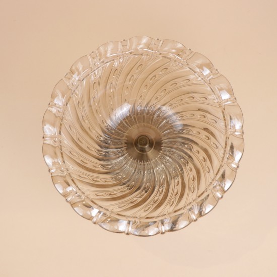 Luxury crystal serving dish with a gold base - 28*28*19cm - 2M1M200591
