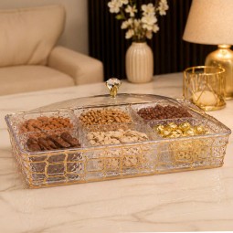 صحن تقديم اكريليك مقسم -32*21*12سم-2M1F200113