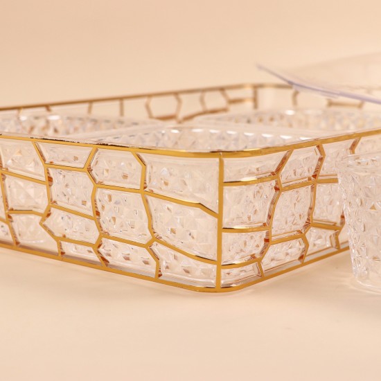 Acrylic divided serving dish - 40*28*18cm - 2M1F200115