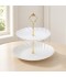 Elegant two-tier dessert serving stand - 2M1F500145