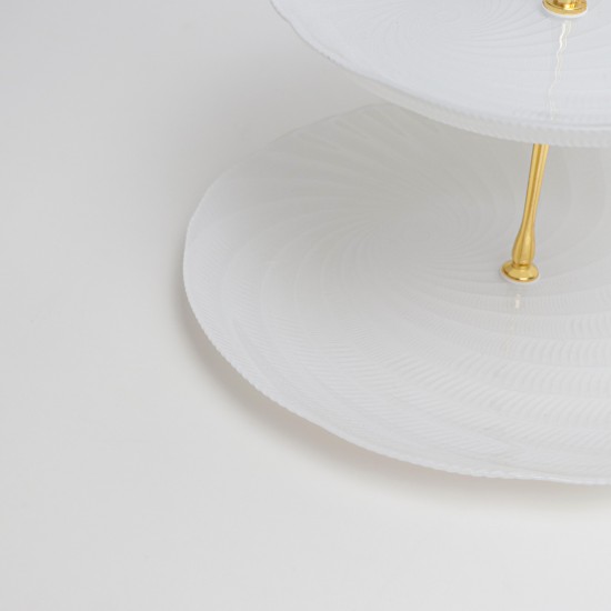 Elegant two-tier dessert serving stand - 2M1F500145