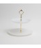 Elegant two-tier dessert serving stand - 2M1F500145
