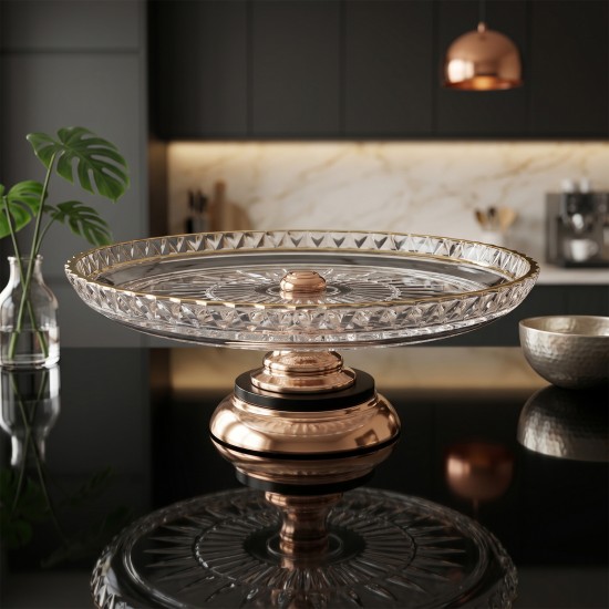 Elegant crystal glass serving dish - 33 x 13 cm - 2M1M200402