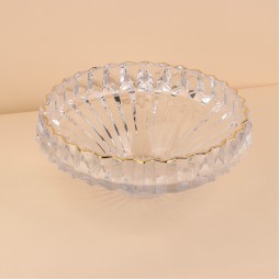 صحن تقديم زجاج بتصميم انيق-28*28*12سم-2M1M200520 صحن تقديم زجاج بتصميم انيق-28*28*12سم-2M1M200520