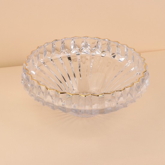 صحن تقديم زجاج بتصميم انيق-28*28*12سم-2M1M200520