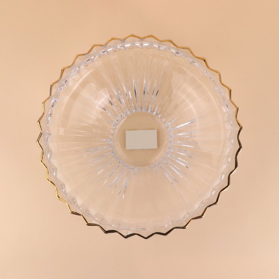 صحن تقديم زجاج بتصميم انيق-28*28*12سم-2M1M200520