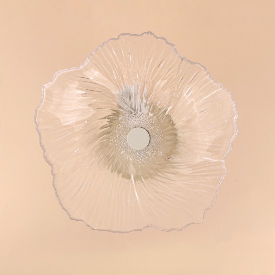صحن تقديم زجاج بقاعدة كرستال -25×15سم -2M1M200712