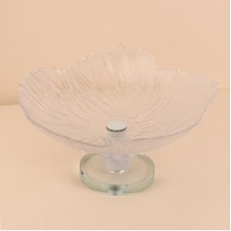 صحن تقديم زجاج بقاعدة كرستال -30×16سم-2M1M200713