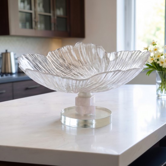 Glass serving dish with crystal base - 30 x 16 cm - 2M1M200713