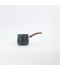 Black granite coffee pot with a wooden handle - 7.5 cm capacity