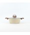Granite saucepan with wooden handle and glass lid, Lonbeige - 20 cm 2S1A400183 Granite saucepan with wooden handle and glass lid, Lonbeige - 20 cm 2S1A400183