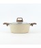 Granite saucepan with wooden handle and glass lid, Lonbeige - 26 cm 2S1A400186 Granite saucepan with wooden handle and glass lid, Lonbeige - 26 cm 2S1A400186