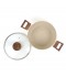 Granite saucepan with wooden handle and glass lid, Lonbeige - 28 cm 2S1A400187 Granite saucepan with wooden handle and glass lid, Lonbeige - 28 cm 2S1A400187