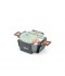 Granite saucepan with wooden handle and black glass lid - 22 cm size 2S1A400190