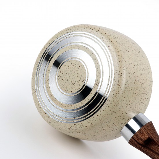 Pot with wooden handle - 16 cm capacity