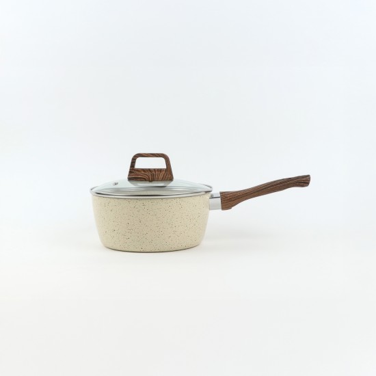 Pot with wooden handle - 16 cm capacity