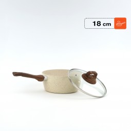 Pot with wooden handle - 18 cm capacity Pot with wooden handle - 18 cm capacity