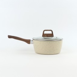 Pot with wooden handle - 18 cm capacity