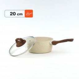 Pot with wooden handle - 20 cm capacity Pot with wooden handle - 20 cm capacity