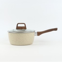 Pot with wooden handle - 20 cm capacity