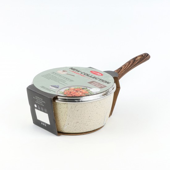 Pot with wooden handle - 20 cm capacity