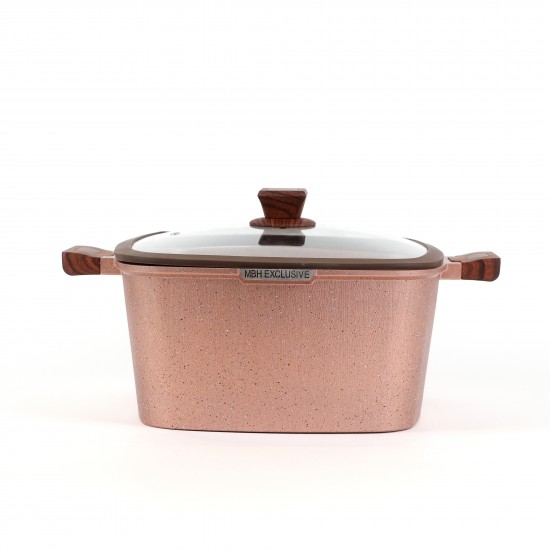 Granite cookware set with wooden handles - 10 pieces