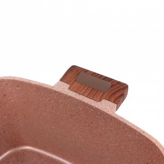 Granite cookware set with wooden handles - 10 pieces