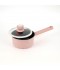 Pink granite cookware set - 14 pieces