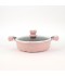 Pink granite cookware set - 14 pieces