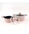 Pink granite cookware set - 14 pieces