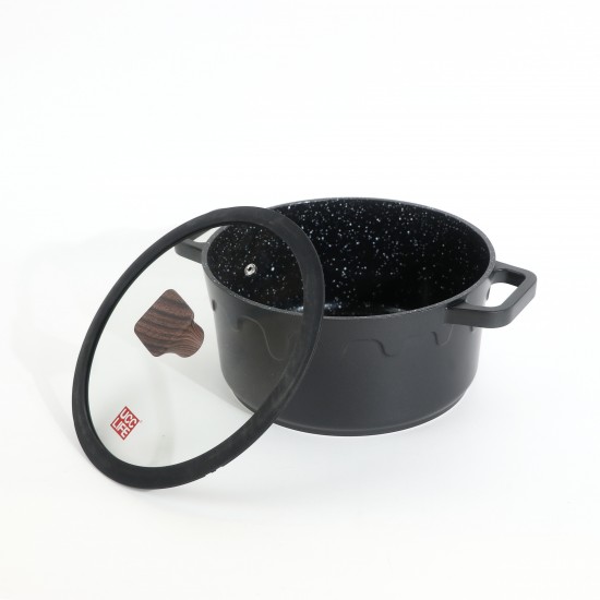 Black granite cookware set - 10 pieces
