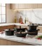Black granite cookware set - 10 pieces