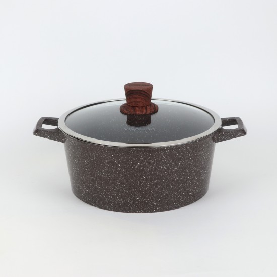 Luxury Granite Cookware Set - 10 Pieces, Brown