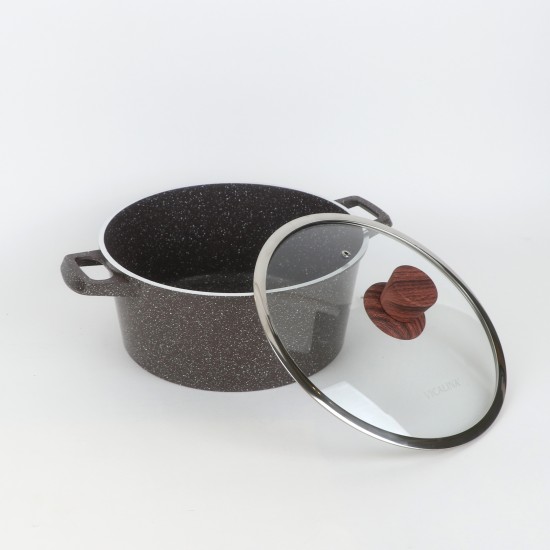 Luxury Granite Cookware Set - 10 Pieces, Brown