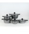 Luxury Granite Cookware Set - 10 Pieces, Grey Luxury Granite Cookware Set - 10 Pieces, Grey