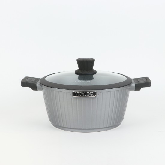 Luxury Granite Cookware Set - 10 Pieces, Grey Luxury Granite Cookware Set - 10 Pieces, Grey