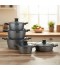 Luxury Granite Cookware Set - 10 Pieces, Grey Luxury Granite Cookware Set - 10 Pieces, Grey