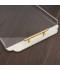 Clear acrylic serving tray with gold handles