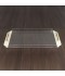 Clear acrylic serving tray with gold handles