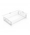 Clear acrylic serving tray with side handles Clear acrylic serving tray with side handles
