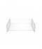 Clear acrylic serving tray with side handles Clear acrylic serving tray with side handles